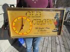 Vintage 1940 s Old Crow Kentucky Bourbon Whiskies Advertising Clock Runs Great