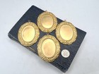 4 Pcs Gold Tone Oval Vintage Pendant Blank For 30x40mm Cabochon Jewelry Making