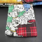 Vtg 90s Disney 101 Dalmatians Twin Bedding Sheet Lot Bibb Co Checkered Puppies