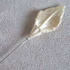      For Sale  Vintage Genuine Mother-of-pearl Leaf Hat Pin 6  1920s Excellent Con