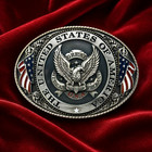 Usa Eagle American Flag Belt Buckle Mens Patriotic Western Silver Oval Rodeo