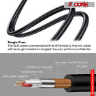 10pcs 6ft Xlr 3-pin Female To 1 4  Mono Plug Shielded Microphone Mic Audio Cable