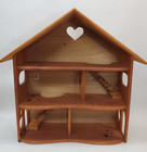 Vintage 1990s Wooden Houser California Handmade 3-story Large Dollhouse 34 h