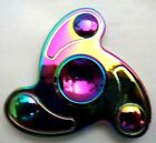 Rainbow Aluminum Metal Tri Hand Finger Spinner Fidget Edc Desk Toy Gyro-new ver2