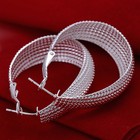 925 Sterling Silver Hoop Pierced Earrings  L7