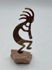 Kokopelli Lazart Art Southwest Decor Metal Enameled Figure On Sandstone 4 