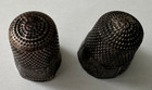 2 Antique Sterling Thimbles Stern Panel   Scroll  10   Waite Thresher  9 Coastal