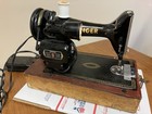 1955 Vintage Singer 99k Portable Sewing Machine W  Case And Foot Pedal Working