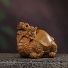 2 4  Chinese Green Sandalwood Carved Animal Lucky Dragon Turtle Statues
