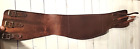 Vintage 35  Brown Leather Motorcycle Waist   Kidney Belt    3 Buckle