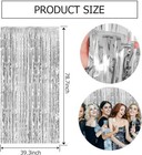 2 Pack Foil Fringe Backdrop Curtains For Party  Wedding   Event Decor