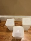 Lot Of 3 Tupperware Vintage Saltine Cracker Keeper Storage Container 1314 W lids