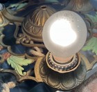 Pair Vintage Art Deco Cast Iron Holly 3 Light Chandelier 12   
