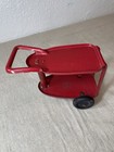 Vintage Toy Marx Cart Pressed Steel Tea Trolley Caddy Red 30s 40s Doll House