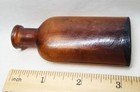 Hick s Capudine Cures Headache Medicine Amber Antique Rectangular Glass Bottle