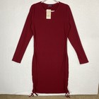 Nwt Fashion Bodycon Drawstring Side  Long Sleeve Dress Xl Cocktail