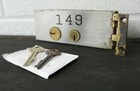Vintage Diebold Safe Deposit Box Lock W  Key   Hinge Safety Door- Small