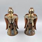 Vintage Mid Century Brass Copper Metal Angel Candle Holder Set Of 2 Hong Kong