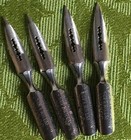 French 1920s Calligraphy Dip Pen   Nib Holders   Nibs  Lot Of 4  red Wood unused
