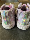 Bluey Unisex Kids High Top Sneakers Us 7 Pink Glitter Floral Lace-up