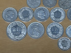 Collectible Lot Of  25  Swiss Francs 2   1 Fr  20  10   5 Rappen 1930 - 1996