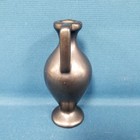 Vintage 5 5  Black Pottery Urn Jug Vase With Cork Made In Israel
