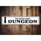 Dungeon Sign  Personalized Directional Arrow Haunted House Metal Decor Sign