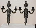 Bronze Imperial empire Wall Candle Holder Sconces Louis Xvi neoclassical Two Arm