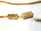 Vintage 1970s Egyptian Revival Brass Stretch Belt
