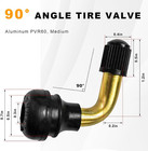 2 Pcs Pvr60 Pvr70 Valve Stem 90 Degree Bent Rubber Snap-in For Tubeless