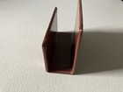 Vintage Brown gold Wood Freestanding Letter Holder  1 Compartment  5x4x2 
