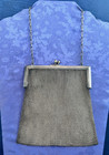 Whiting Davis Mesh Bag Sterling Chain Handle Closures
