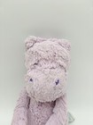 Jellycat Bashful Hippo Plush Purple Lavender London Medium Stuffed Retired 12 