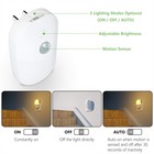 Maz-tek Plug In Motion Sensor Dimmable Night Light  Soft Warm White Led Night   