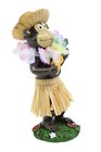 Hawaiian Hula Monkey Miniature Dashboard Doll - Monkey W Ukulele  4  Car Doll