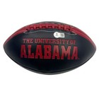 Autographed signed Nick Saban Alabama Black Logo College Football Bas Coa