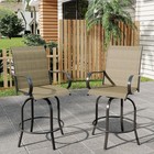 Outdoor Swivel Bar Stools Set Of 2 bar Height Patio Chairs W  High Back armrest