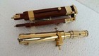 Nautical Vintage Marine Brass Replica Maritime Telescope With Tripod Wood Stand