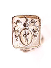Vintage Wax Seal Stamp Silver And Mother Of Pearl 79g