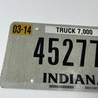 Indiana License Plate Truck 7 000 452779 Expired 2013 3-14