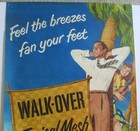 Walk Over Shoe Co Tropical Mesh Shoe Poster W Hula Girl Ca 1930 s