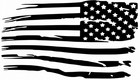 Vinyl Graphic Distressed American Flag Tattered Ripped Torn Sizes   Colors  2 
