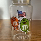 Vintage 1984 Los Angeles Summer Olympics M ms Glass Chocolate Candy Jar 8  Tall