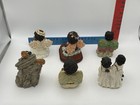 Vintage African American Angel Figurines Lot Black Americana Religious Decor