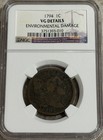 1794 Flowing Hair Large Cent 1c Ngc Vg Details Environmental Damage 