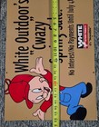      White Oliver Tractor Sign Implement Dealer Feed Seed Farm Ag Advertising Fudd