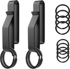 Tactical Duty Belt Key Holder 2 Pack Stainless Steel Black For Law Enforcement