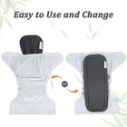 Reusable Soft 5 Layers 12 Pack Charcoal Inserts For Baby Cloth Diaper high