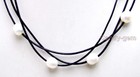 10-11mm Rice Natural Fw White Pearl Necklace For Women 3 Strands Chokers 19-21 