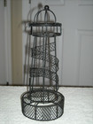 Vintage Lighthouse Candle Holder  Black Metal Construction 12  Tall  5  Base